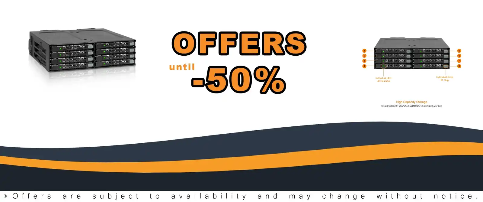 icy dock 8 x 2.5 sas/sata mobile rack enclosure