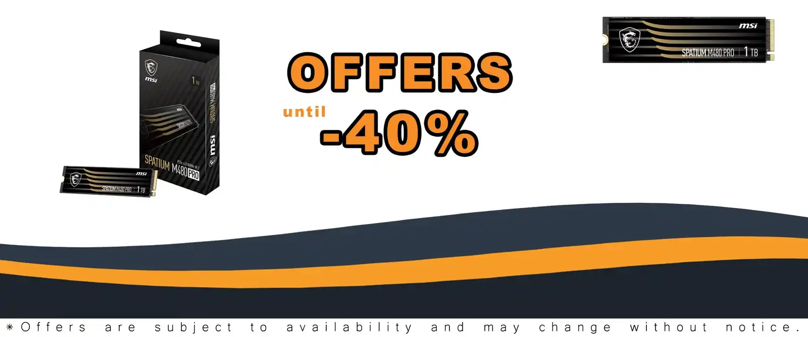 msi Gaming SPATIUM M480 PRO PCIe 4.0 NVMe M.2 1TB SSD