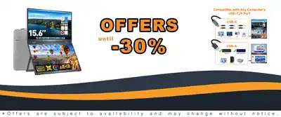 Portable Dual Screen 15.6 Inch FHD Monitor for Laptop