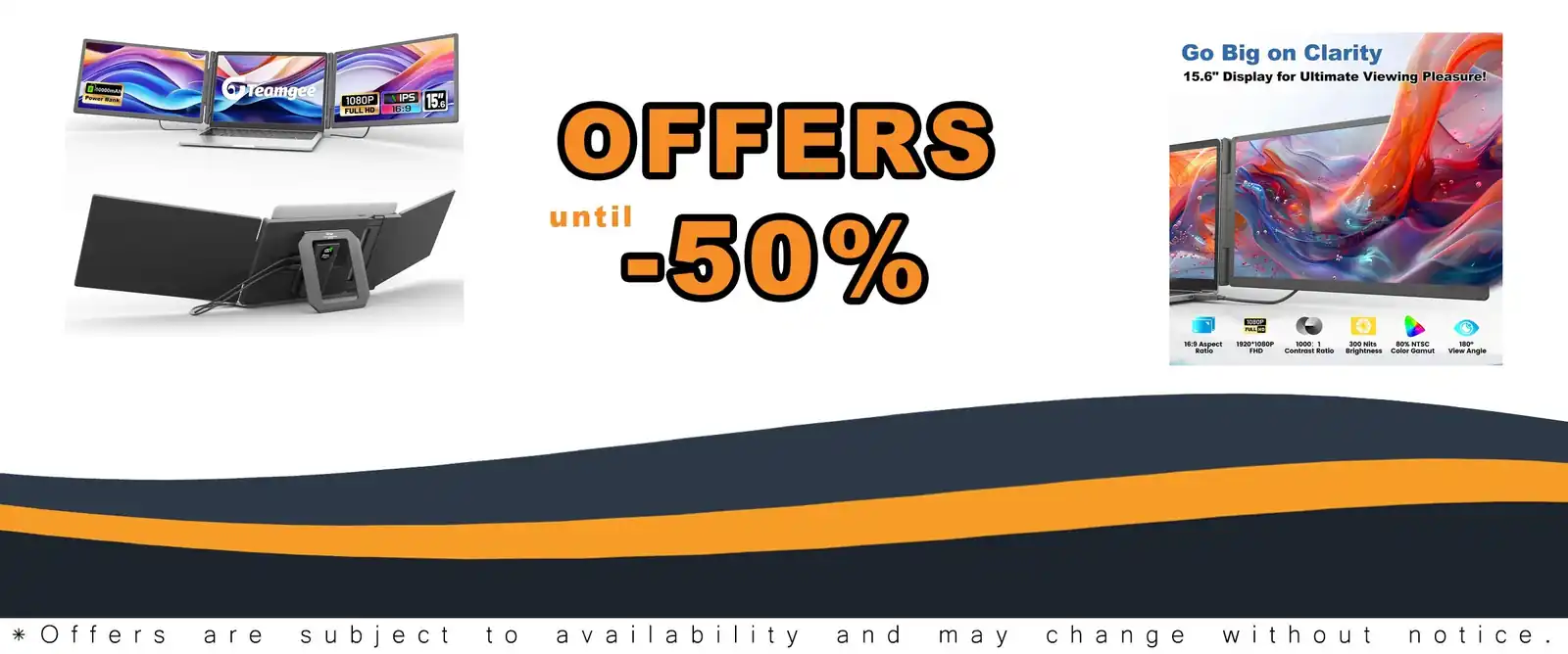 teamgee 15.6 inch laptop screen extender power bank